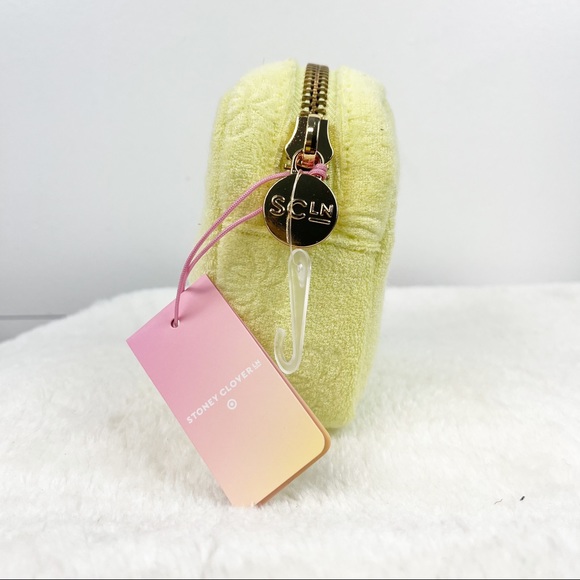 💛🌴 Stoney Clover Lane x Target Yellow Terry Palm Tree Mini Square Pouch 🌴💛 - Picture 6 of 8